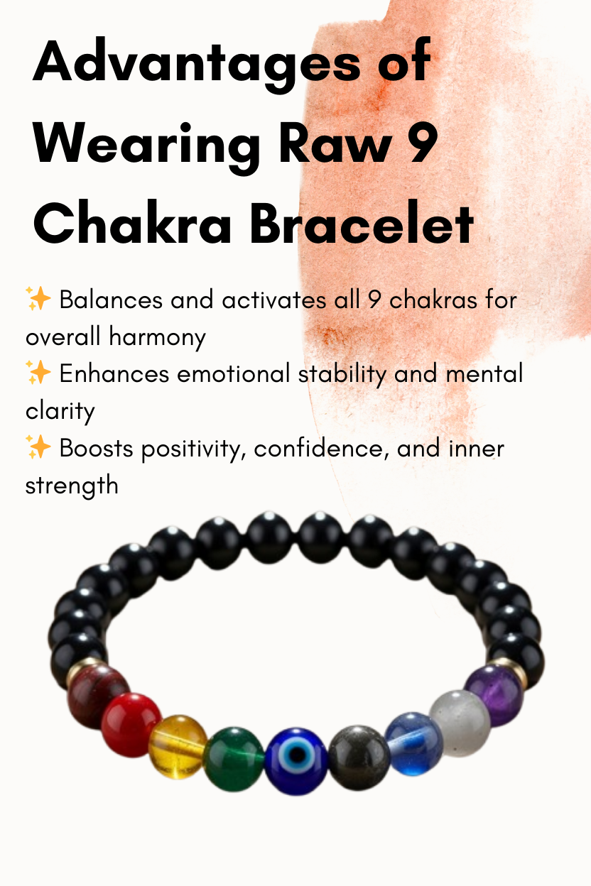 Super 9 Chakra Healing Bracelet with Pyrite & Evil Eye
