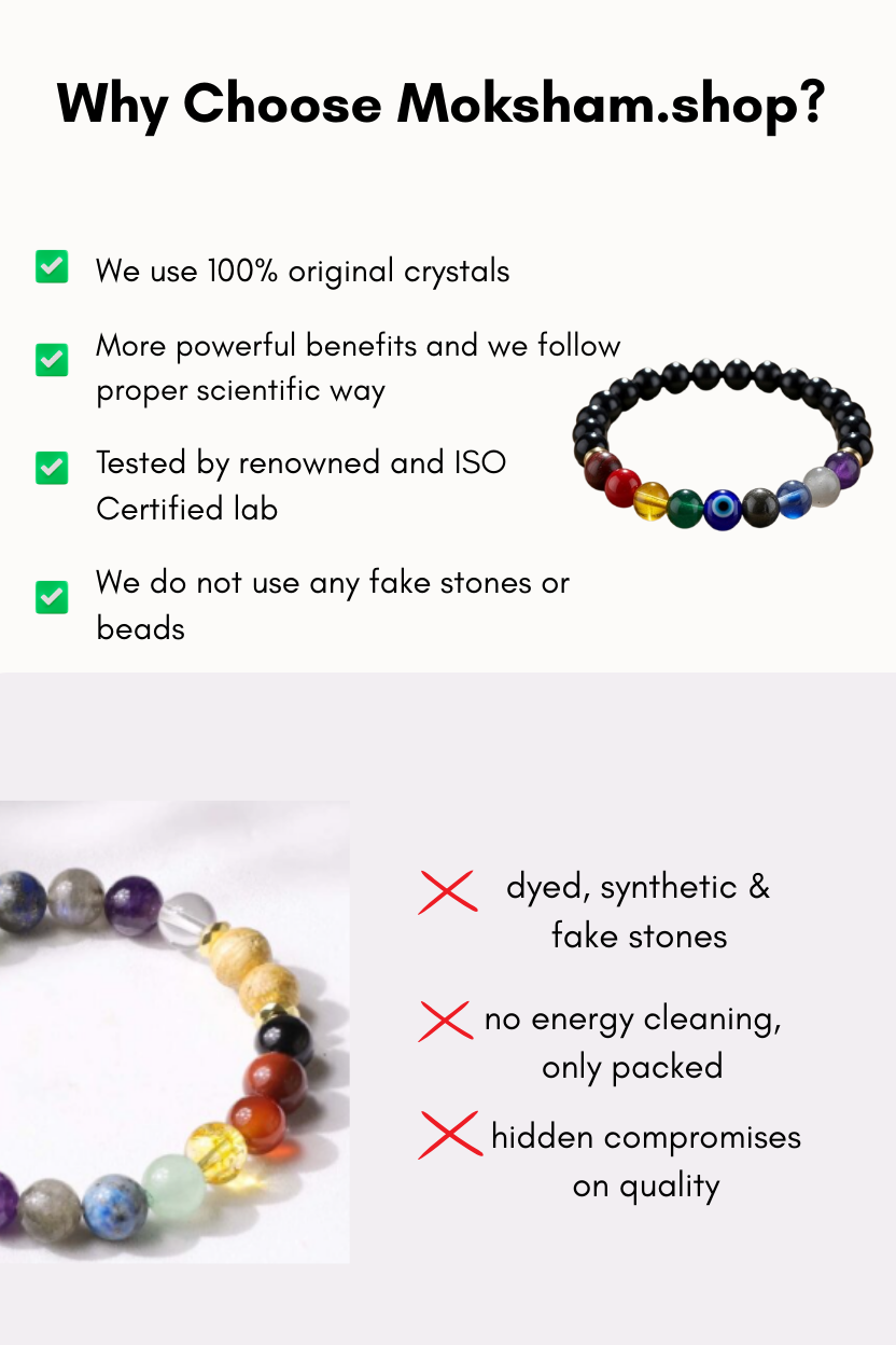Super 9 Chakra Healing Bracelet with Pyrite & Evil Eye