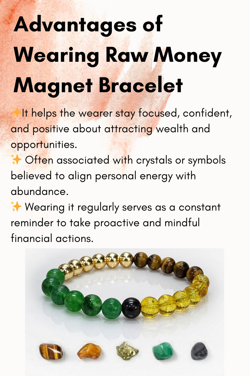 The Moksham Money Magnet & Rose Quartz Combo Bracelet