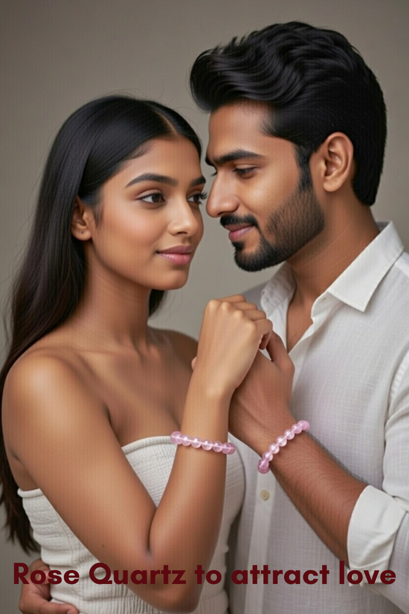 The Moksham Rose Quartz Bracelet