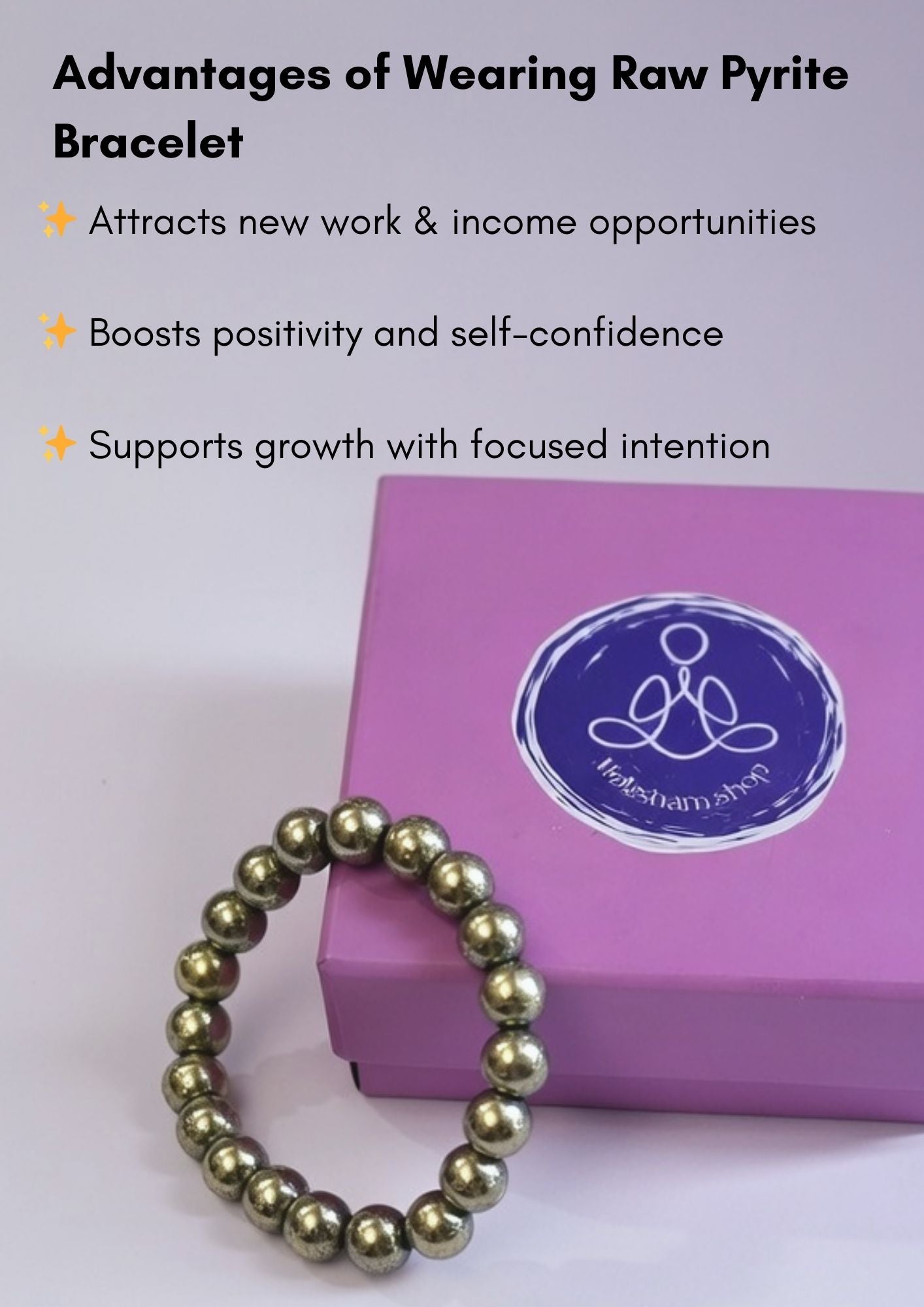 The Moksham Super Raw Pyrite Bracelet