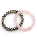 Raw Pyrite & Rose Quartz Combo