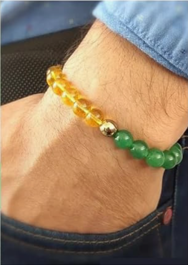 The Moksham Money Magnet & Rose Quartz Combo Bracelet