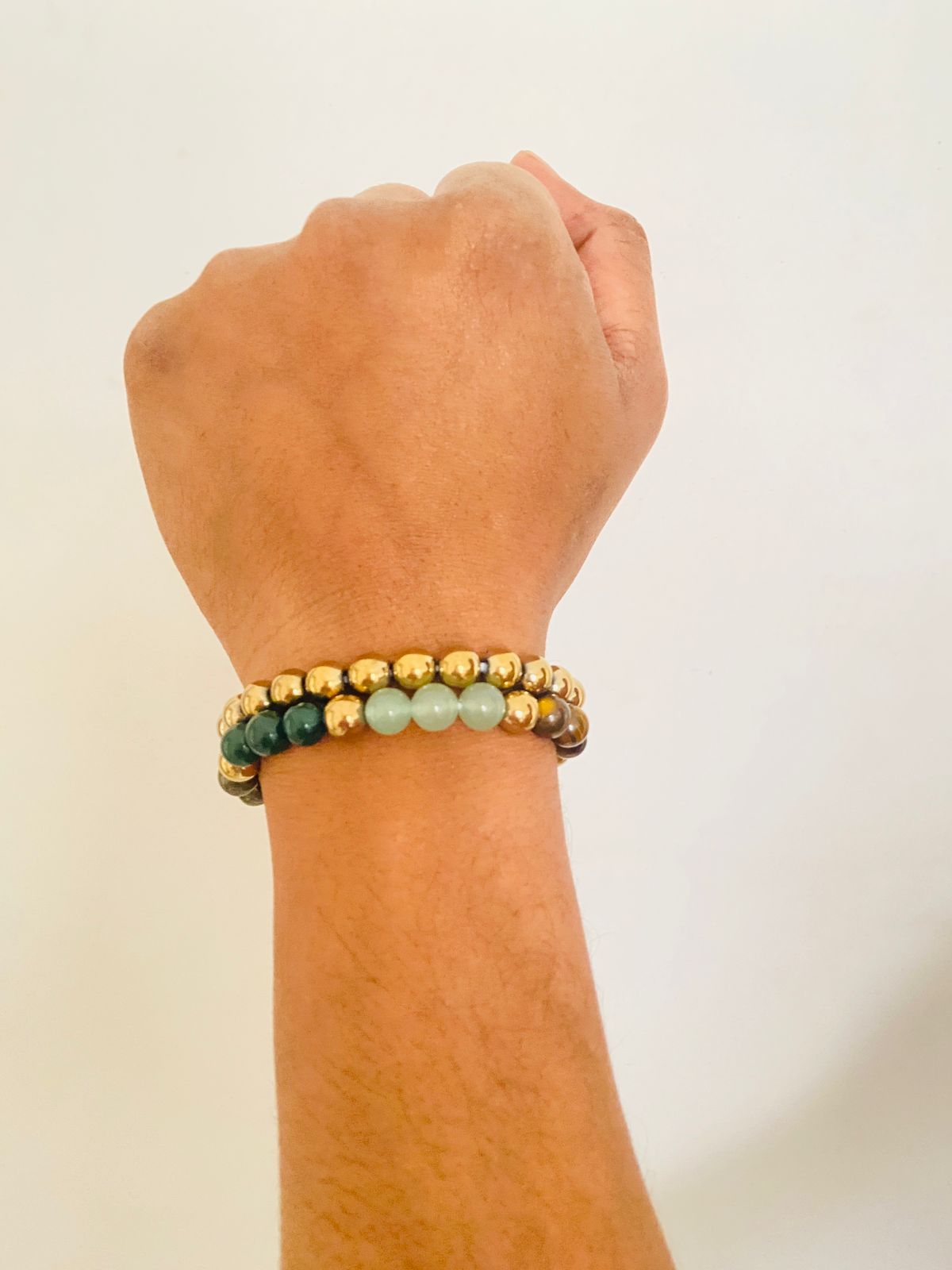 The Moksham Money Magnet & Golden Pyrite Combo Bracelet